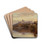 A view of Windsor Castle by Alfred Augustus Glendening Drink Coasters - set of 4 A view of Windsor Castle by Alfred Augustus Glendening Drink Coasters - set of 4