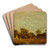 Encampment at Sunset by Ralph Albert Blakelock Art Drink Coaster set