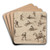 Rustic Studies by Henry James Brocas Art Drink Coaster set
