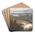 View of Chepstow, Wales by John Scarlett Davis Art Drink Coaster set