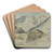 Mountain Landscape by Eugne Delacroix Art Drink Coaster set