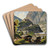 A View of Werfen by Hubert Sattler Art Drink Coaster set
