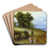 Wooded Landscape with Figures by Jan Brueghel The Elder Art Drink Coaster set