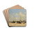 Plage de Berck  mare basse by Eugne Boudin Drink Coasters - set of 4 Plage de Berck  mare basse by Eugne Boudin Drink Coasters - set of 4