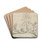 Higham, West of East Bergholt by John Constable Drink Coasters - set of 4