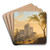 Landschaft Mit Ruine Und Wanderern by Franz Scheyerer Art Drink Coaster set Landschaft Mit Ruine Und Wanderern by Franz Scheyerer Art Drink Coaster set