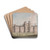 Herstmonceux Castle, East Sussex: South West View by James Lambert of Lewes Drink Coasters - set of 4 Herstmonceux Castle, East Sussex: South West View by James Lambert of Lewes Drink Coasters - set of 4