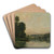 The Hillsides of Mry-sur-Oise, Opposite Auvers by Charles Franois Daubigny Art Drink Coaster set