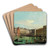 The Grand Canal, Venice, Looking South toward the Rialto Bridge by Canaletto Art Drink Coaster set