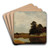 October in the Marshes by John Frederick Kensett Art Drink Coaster set
