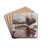 Winter sun in Engadin by Peder Mrk Mnsted Drink Coasters - set of 4