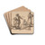 Studies for Standing and Seated Figures by Salvator Rosa Drink Coasters - set of 4
