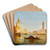Venise, gondole et voiliers devant le Palais des doges et San Giorgio Maggiore by Flix Ziem Art Drink Coaster set Venise, gondole et voiliers devant le Palais des doges et San Giorgio Maggiore by Flix Ziem Art Drink Coaster set
