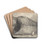 View of Fingal's Cave by David Octavius Hill Drink Coasters - set of 4 View of Fingal's Cave by David Octavius Hill Drink Coasters - set of 4