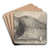 View of Fingal's Cave by David Octavius Hill Art Drink Coaster set View of Fingal's Cave by David Octavius Hill Art Drink Coaster set