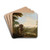 An Italianate Landscape with Figures by a Tomb by James Forrester Drink Coasters - set of 4 An Italianate Landscape with Figures by a Tomb by James Forrester Drink Coasters - set of 4