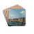 Vue du canal de Santa Chiara,  Venise by Canaletto Drink Coasters - set of 4 Vue du canal de Santa Chiara,  Venise by Canaletto Drink Coasters - set of 4
