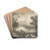 View of a lake or river with a sailboat by David Octavius Hill Drink Coasters - set of 4 View of a lake or river with a sailboat by David Octavius Hill Drink Coasters - set of 4