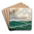 A seascape with seagulls by Max Jensen Art Drink Coaster set A seascape with seagulls by Max Jensen Art Drink Coaster set