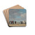 The Beach at Trouville by Eugne Boudin Drink Coasters - set of 4