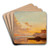 A view of the Doge's Palace at sunset by Henri Duvieux Art Drink Coaster set