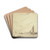 Marine mit vielen Schiffen, links bei einer langen Signalstange ein Fischer mit Netzen by Jan van de Cappelle Drink Coasters - set of 4