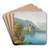Blick auf Schloss Chillon am Genfer See by Hubert Sattler Art Drink Coaster set