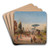 A View of the Via Appia by Robert Alott Art Drink Coaster set A View of the Via Appia by Robert Alott Art Drink Coaster set