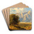 Travellers with a View of the Dachstein Massif by Josef Thoma Art Drink Coaster set