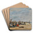 Berck, groupe de pcheuses assises sur la grve by Eugne Boudin Art Drink Coaster set Berck, groupe de pcheuses assises sur la grve by Eugne Boudin Art Drink Coaster set