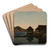Sjboder, Lindesnes by Amaldus Nielsen Art Drink Coaster set Sjboder, Lindesnes by Amaldus Nielsen Art Drink Coaster set