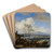 Merry and Rowdy Peasants at an Inn by Philips Wouwerman Art Drink Coaster set