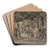Dorfstrae mit Passanten by Max Liebermann Art Drink Coaster set
