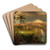 Passing Shower in the Tropics by Frederic Edwin Church Art Drink Coaster set