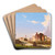 A View Of The Roman Forum With The Arch Of Constantine by Ippolito Caffi Art Drink Coaster set