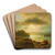 Sunset on a Lake by Adolf Chwala Art Drink Coaster set