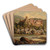 View of Heidelberg by Hubert Sattler Art Drink Coaster set
