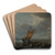 Ships on the Haarlemmermeer with additional vessels in the distance by Justus de Verwer Art Drink Coaster set Ships on the Haarlemmermeer with additional vessels in the distance by Justus de Verwer Art Drink Coaster set