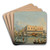 Venice, a view of the Molo from the Bacino di San Marco, with the Zecca and the Palazzo Ducale by Manner of Canaletto Art Drink Coaster set