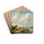 Fishing folk in a Dutch village by Charles Leickert Drink Coasters - set of 4
