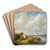 Fishing folk in a Dutch village by Charles Leickert Art Drink Coaster set