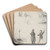 Studieblad, onder andere met zeilschepen by Marius Bauer Art Drink Coaster set