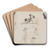Studieblad, onder andere met karikaturen by Marius Bauer Art Drink Coaster set