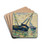 Trois Bateaux Et Un Marin (tude Pour L'chouage  Grandcamp) by Georges Seurat Drink Coasters - set of 4
