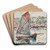 Conquet, Voilier by Paul Signac Art Drink Coaster set Conquet, Voilier by Paul Signac Art Drink Coaster set