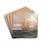 Ships at sea by Nils Severin Lynge Hansteen Drink Coasters - set of 4
