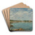 Douarnenez, la baie, vue de l'le Tristan by Eugne Boudin Art Drink Coaster set Douarnenez, la baie, vue de l'le Tristan by Eugne Boudin Art Drink Coaster set