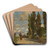 A Street in Rothenburg by Tina Blau Art Drink Coaster set