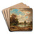 Open Landscape With Pond by Adolf Chwala Art Drink Coaster set