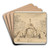 Fountain with a Rock Arch in a Park by Israel Silvestre Art Drink Coaster set Fountain with a Rock Arch in a Park by Israel Silvestre Art Drink Coaster set
